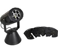 Electrovision Xmas Haus Festive Christmas LED Projector with 4 Festive Moving Slides Battery Operated, Black, 180x100x100mm