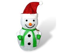 Christmas Outdoor Light-Up 70cm Snowman With Battery Operated Timer and 45 LED's Netagon White One Size