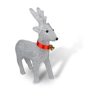 Electrovision Xmas Haus Outdoor or Indoor Led Lite 39cm High Christmas Acrylic Reindeer With 40 LED, Timer and Battery Operation for Festive Christmas Decoration Lights