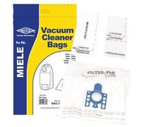 Electruepart Compatible Miele GN Filter-Flo Synthetic Dust Bags to fit S2000 S5000 S8000 Series, Cat and Dog C1 C2 C3 Complete (Pack of 5 with 2 Filters)