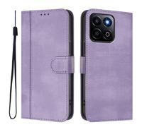 ELECWAY for Honor 400 Smart 5G Phone Case Wallet, w. Card Holder | Cash Pocket | Wrist Stap | Flip Leather (Purple)