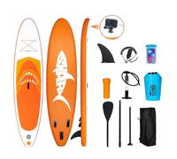 ELECWISH 11FT Inflatable Stand Up Paddle Board, Premium iSUP Surfboard, with Camera Mount, Pump, Paddle, Backpack, Carry Bag, Repair Kit, Safety Leash, Complete Kit, Orange