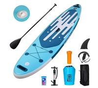 ELECWISH 11FT Inflatable Stand Up Paddle Board, Premium iSUP Surfboard, with Camera Mount, Pump, Paddle, Backpack, Carry Bag, Repair Kit, Safety Leash, Complete Kit, Blue