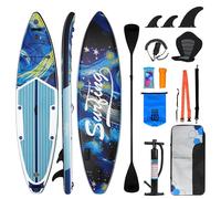ELECWISH 11FT SUP Inflatable Paddle Board, Stand UP Paddle Board with Kayak Seat Set, Camera Mount, Pump, Paddle, Backpack, Carry Bag, Safety Leash, Deep Blue