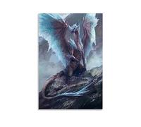 ELedvb Game Monster Hunter World VelkhanaCanvas Poster Decorative Painting Canvas Wall Posters And Art Picture Print Modern Family Bedroom Decor Posters 08x12inch(20x30cm)