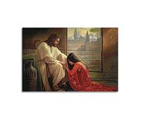 ELedvb Jesus And Mary Magdalene Canvas ArtCanvas Poster Decorative Painting Canvas Wall Posters And Art Picture Print Modern Family Bedroom Decor Posters 08x12inch(20x30cm)
