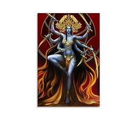 ELedvb Kali Hindu Goddess ArtCanvas Poster Decorative Painting Canvas Wall Posters And Art Picture Print Modern Family Bedroom Decor Posters 08x12inch(20x30cm)