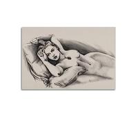 ELedvb Kate Winslet Titanic Drawing SceneCanvas Poster Decorative Painting Canvas Wall Posters And Art Picture Print Modern Family Bedroom Decor Posters 24x36inch(60x90cm)
