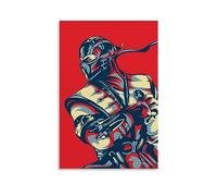 ELedvb Mortal Kombat Art Sub ZeroCanvas Poster Decorative Painting Canvas Wall Posters And Art Picture Print Modern Family Bedroom Decor Posters 08x12inch(20x30cm)