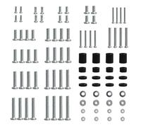 Eleechen 92pcs TV Bracket Screws, M4 M5 M6 M8 TV Mounting Screw Set, Includes Screws Washers & Spacers, Universal Vesa Screws TV Mount Hardware Kit, Suitable for Most TV Mounts Bracket (silver)