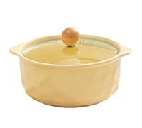 Eleeonora Ceramic Casserole Dish With Lid,Ceramic Soup Tureen With Handles,Traditional Clay Pot Cooking,Scratch Resistant,Simple And Stylish,Suitable For Microwave Oven