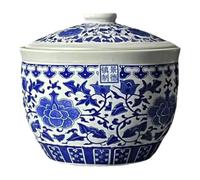 Eleeonora Ceramic Storage Jars For Kitchen,Ceramic Rices Bucket With Lid,Ceramic Rices Container,Large Capacity,WearResistant,Not Easy To Scratch,Suitable For Storing Rices,Dried Fruits