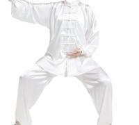 Eleeonora Traditional Silk Kung Fu Uniform,Lightweight Costumes For Meditation Qigong,Chinese Traditional Tai Chi Uniforms,Timelessly Simple,For Fitness And Workouts