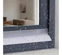 Eleeonora Window Weather Bar,Rain Deflectors For Exterior Doors,Window Outer Edge Rain Shield,Bendable Rubber Door Rain Drip Guards,Fits Snugly,For Indoor External Sash Windows,Outdoor Eaves