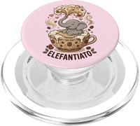 Elefantiato Cute Elephant Coffee Lover Funny Design PopSockets PopGrip for MagSafe