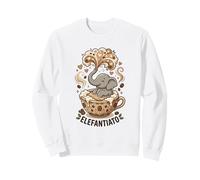 Elefantiato Cute Elephant Coffee Lover Funny Design Sweatshirt