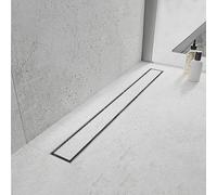 Elefloom Linear Shower Drain, 40 inch Drain with Tile Insert 2-in-1 Panel, Brushed 304 Stainless Steel Shower Floor Drain, Linear Drain with Hair Strainer and Adjustable Feet