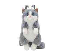 Elegabrillia Cat Doll Backpack Cute Stuffed Animal Tote Feline Shoulder Bag Cozy Texture With Practical Backpack Structure suitable for school casual outings, Cat Plush Backpack, Array, Grey