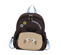 Elegabrillia Children's Backpack Mini Animal Cartoon Oxford Material Waterproof Breathable for Girls Boys Preschool Trips, Light Brown