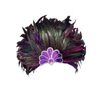 Elegabrillia Feather Headdress, Hairband, Satin Headband for Dance Shows, Carnival