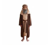 Elegabrillia Men Dress- with Long Sleeve Robe and Matching Beard for Nativity Performances Bible History Lessons Ted Celebrations Comfortable Loose