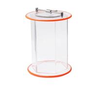 Elegabrillia Roller Polisher Seal Replacement Drum Cylinder Transparent Acrylic Body with Clear Lid and Metal Latch Leakproof Sealing , KT1320 Single Barrel, Diameter 169mm, Height 310mm