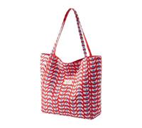 Elegabrillia Women's Shoulder Bag Multifunctional Tote Bag Polyester Handbag Large and Practical for Every Day Suitable for Travel Birthday Gift Leisure Time, Red