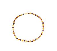 ELEGAMBER Baltic Amber Jewellery Set, Necklace and Bracelet, Multicoloured Amber in Yellow and Brown, 45cm, Baltic Amber, Polish Baltic Amber