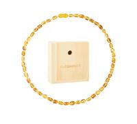 ELEGAMBER Baltic Amber Jewellery Set, Necklace and Bracelet, Multicoloured Amber in Yellow and Brown (Medium Cognac, 45 cm)