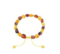 ELEGAMBER Baltic Amber raw Bracelet Gift Set -100% Certified and Authentic Premium Quality Raw Baltic Amber-True amber stone bead (20cm cognac&red)