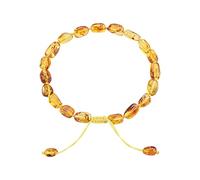 ELEGAMBER Baltic Amber raw Bracelet Gift Set -100% Certified and Authentic Premium Quality Raw Baltic Amber-True amber stone bead (Small size cognac, 8 inch)