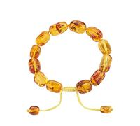 ELEGAMBER Baltic Amber raw Bracelet Gift Set -100% Certified and Authentic Premium Quality Raw Baltic Amber-True amber stone bead (huge size cognac, 8 inch)