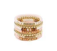 Elegance 11 designs Heishi Beaded Bracelets For Women Polymer Clay Colorful Surfer Stackable Beads Boho Bracelet Summer Beach Jewelry, 5 UK, Vinyl, no gemstone