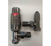 Elegance 15mm Traditional Angled Designer Radiator Valve Set | Black Nickel by Elegance Valves