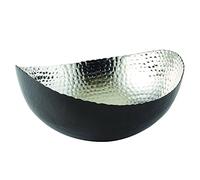 Elegance 72074 Eclipse Bowl, 10" x 9.75", Black/Silver