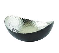 Elegance 72075 Eclipse Bowl, 8.25" x 7.5", Black/Silver