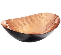 Elegance 72091 Oval Bowl, 14.75" x 11", Black/Copper