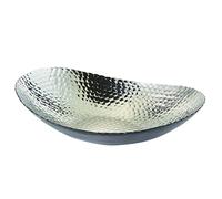Elegance 72094 Oval Bowl, 12" x 8.75", Black/Nickel