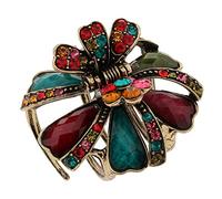 Elegance and Glamour Meet in Fashion Crystal Rhinestone Hair Claw for Women - Vintage Design, Hold - Perfect Hair Accessory for Wedding, Party, Prom - Multicolor