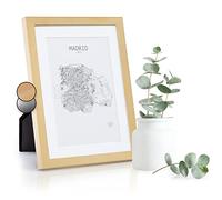 Elegance by Casa Chic - Gold Plated Metal Photo Frame - 5x7 inch with 6x4 inch Picture Mount - Glass Front