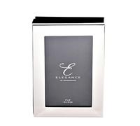 Elegance by Impressions Shiny Silver Self-Standing Picture Photo Album Frame - 6" x 4". Self Standing Single Aperture with Clear Photo Wallets and Glass Front.