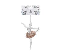 Elegance by Snow White 11cm Hanging Acrylic BALLERINA Christmas ROSE GOLD Decorative BAUBLE