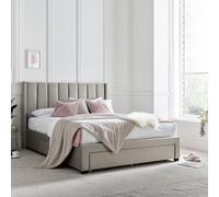 Elegance Champagne Upholstered - Double Drawer Bed Frame Only
