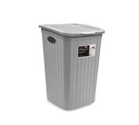 Elegance Gray Rattan Laundry Basket 50L 15X14.6X21.7H