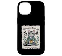 Elegance in Every Sip Cat Coffee Drinker Case for iPhone 14