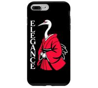 ELEGANCE Japanese Crane Red Kimono Minimalist Bird Case for iPhone 7 Plus/8 Plus