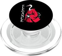 ELEGANCE Japanese Crane Red Kimono Minimalist Bird PopSockets PopGrip for MagSafe
