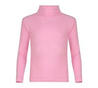 Elegance Kids Girls Boys Cotton Polo Turtleneck Roll Neck Tops (Ref:3216) (11-13 Years, Pale Pink)