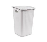 Elegance Laundry Basket 36 Liters White Ratt Stefanplast