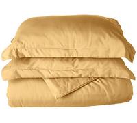 Elegance Linen Wrinkle-Free- 1500 Thread Count KING/CAL-KING Size Egyptian Quality 3pcs DUVET COVER SET, Solid, Camel Gold